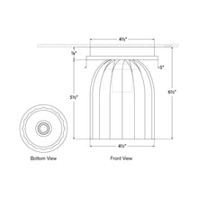 Load image into Gallery viewer, Asalea Flush Mount Ceiling Light - line drawing.
