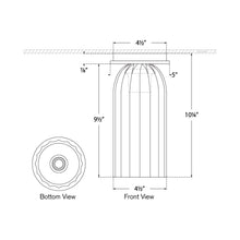 Load image into Gallery viewer, Asalea Flush Mount Ceiling Light - line drawing.
