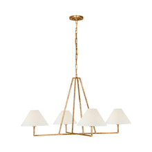 Load image into Gallery viewer, Ashton Chandelier in Gilded Iron (4-Light).
