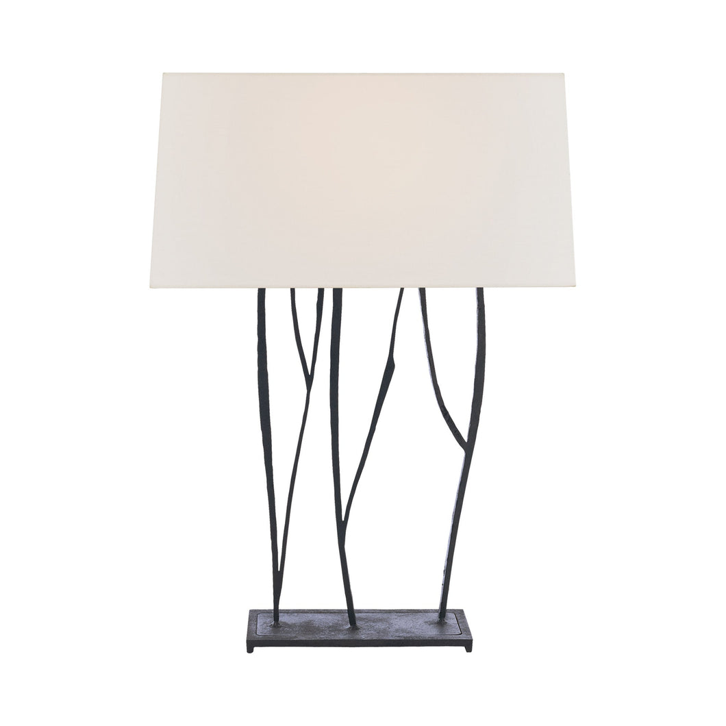 Aspen Table Lamp in Blackended Rust.