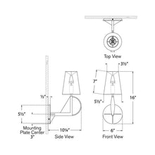 Load image into Gallery viewer, Auxerre Wall Light - line drawing.
