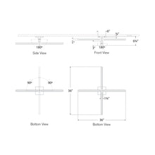 Load image into Gallery viewer, Axis LED Flush Mount Ceiling Light - line drawing.
