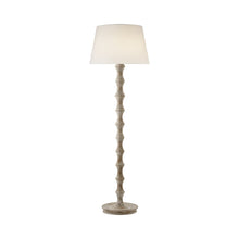 Load image into Gallery viewer, Bamboo Floor Lamp in Belgian White.
