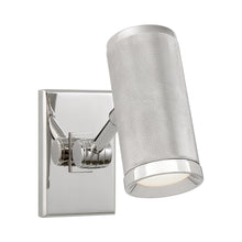 Load image into Gallery viewer, Barrett LED Mini Wall Light in Polished Nickel.
