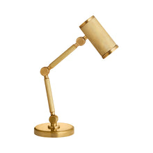 Load image into Gallery viewer, Barrett Mini LED Table Lamp in Natural Brass.
