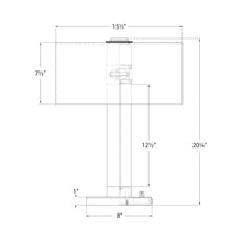 Load image into Gallery viewer, Barton LED Table Lamp - line drawing.
