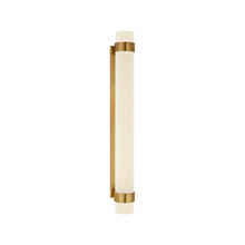Load image into Gallery viewer, Barton Vertical LED Bath Wall Light in Natural Brass (Large).
