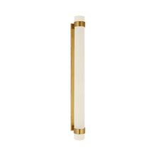 Load image into Gallery viewer, Barton Vertical LED Bath Wall Light in Natural Brass (Grande).
