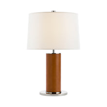 Load image into Gallery viewer, Beckford Table Lamp in Saddle Leather.
