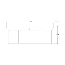 Load image into Gallery viewer, Berling Flush Mount Ceiling Light - line drawing.
