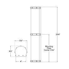 Load image into Gallery viewer, Bleeker LED Bath Wall Light - line drawing.
