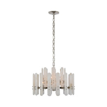 Load image into Gallery viewer, Bonnington Chandelier in Polished Nickel/Alabaster (Small).
