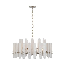 Load image into Gallery viewer, Bonnington Chandelier in Polished Nickel/Alabaster(Large).
