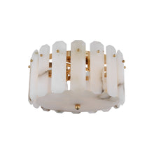 Load image into Gallery viewer, Bonnington Flush Mount Ceiling Light in Hand-Rubbed Antique Brass/Alabaster (Small).
