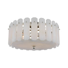 Load image into Gallery viewer, Bonnington Flush Mount Ceiling Light in Polished Nickel/Alabaster (Medium).
