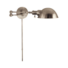 Load image into Gallery viewer, Boston Sing Arm SLG Wall Light in Antique Nickel.
