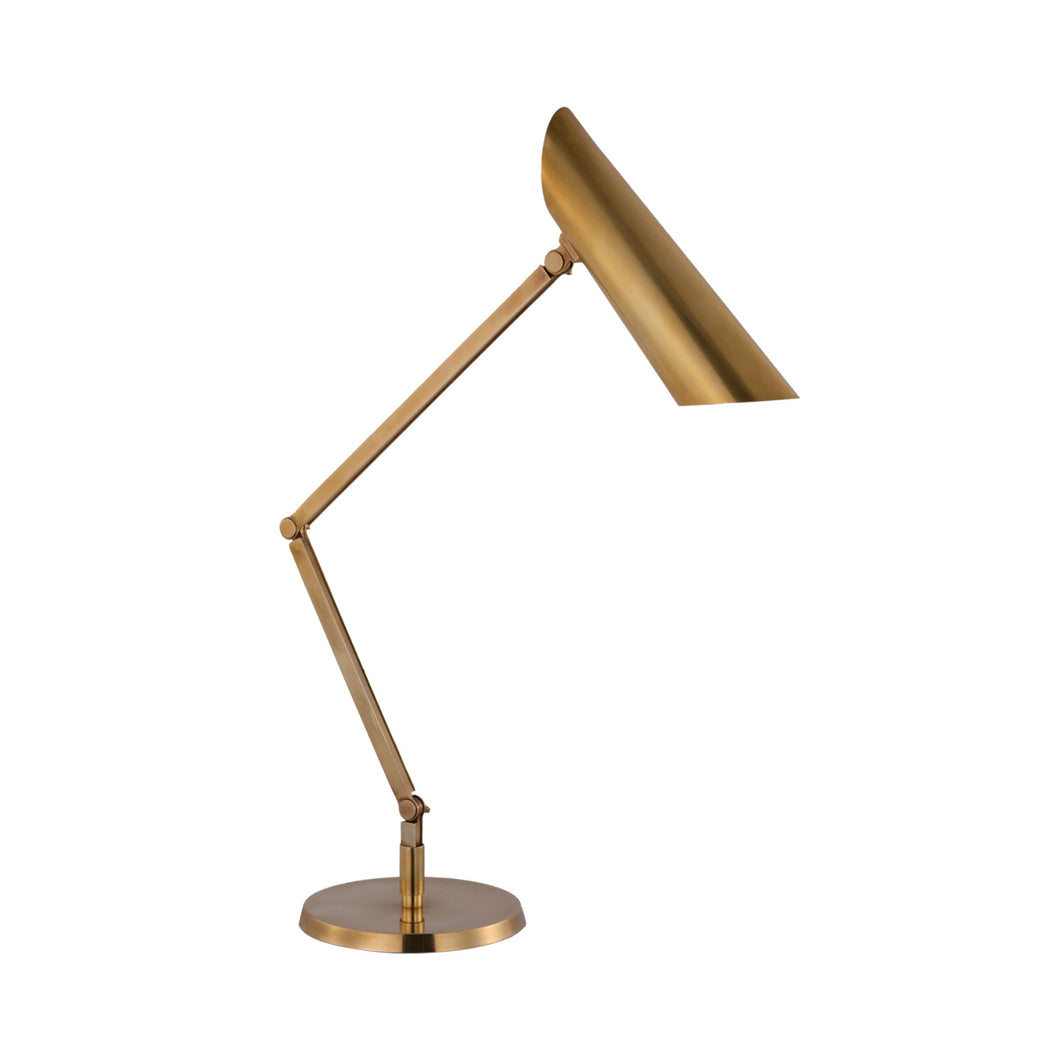 Bravo Table Lamp in Hand-Rubbed Antique Brass.