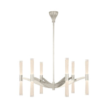 Load image into Gallery viewer, Brenta LED Chandelier in Polished Nickel/White Glass(Extra Large).
