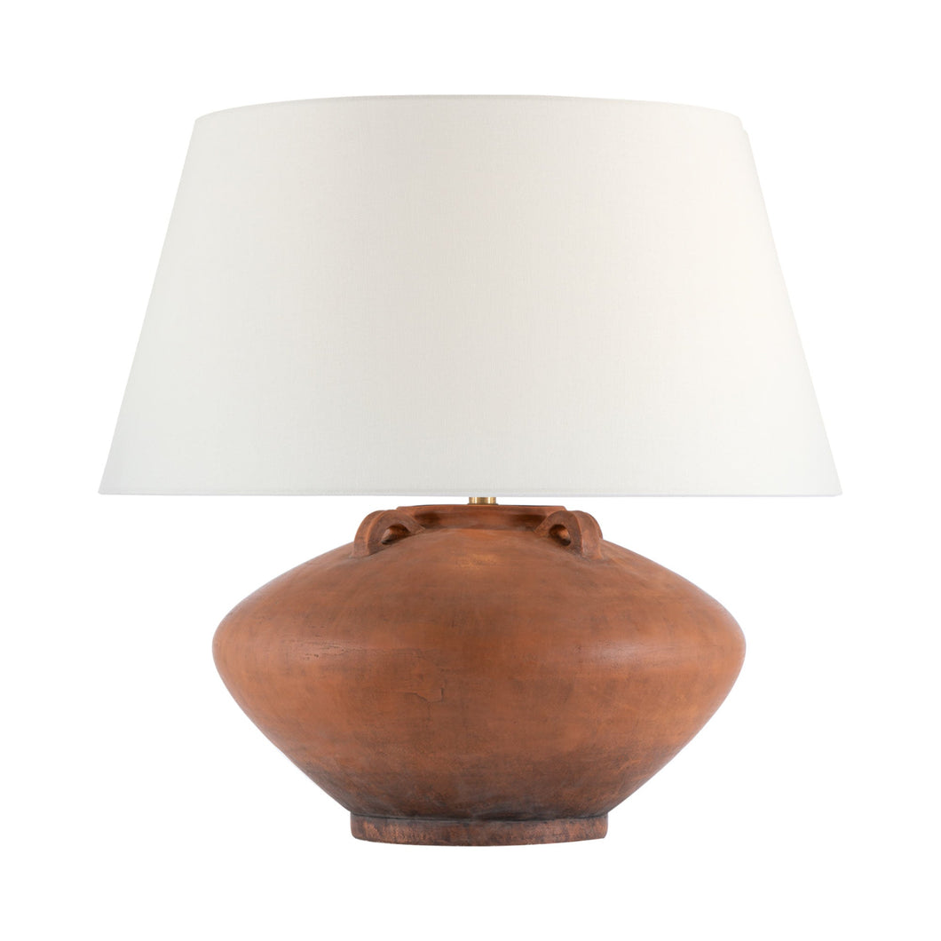 Brewer Table Lamp in Natural Terracotta.