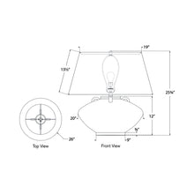 Load image into Gallery viewer, Brewer Table Lamp - line drawing.
