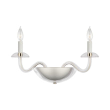 Load image into Gallery viewer, Brigitte Wall Light in Clear Glass/Polished Nickel.
