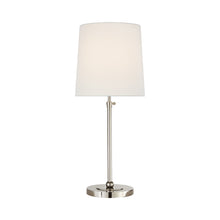 Load image into Gallery viewer, Bryant Table Lamp in Polished Nickel/Not Wrapped (12-Inch).
