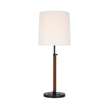 Load image into Gallery viewer, Bryant Table Lamp in Bronze/Saddle Leather/Wrapped (12-Inch).
