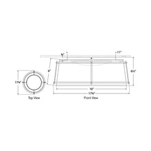 Load image into Gallery viewer, Callaway LED Flush Mount Ceiling Light - line drawing.
