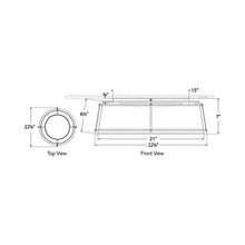 Load image into Gallery viewer, Callaway LED Flush Mount Ceiling Light - line drawing.
