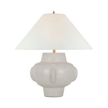 Load image into Gallery viewer, Cap-Ferrat Table Lamp in White Crackle (Linen).
