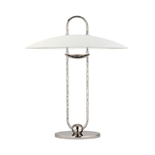 Load image into Gallery viewer, Cara LED Table Lamp in Polished Nickel.
