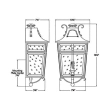 Load image into Gallery viewer, Carrington Outdoor Wall Light - line drawing.

