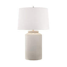 Load image into Gallery viewer, Carter Table Lamp in White Stoneware.
