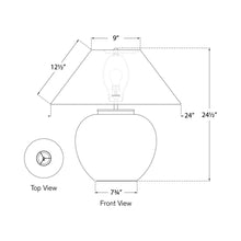 Load image into Gallery viewer, Casey Table Lamp - line drawing.
