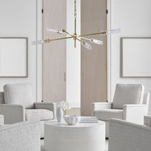 Load image into Gallery viewer, Casoria Radial LED Chandelier in living room.
