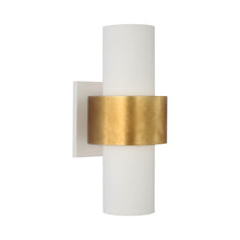 Load image into Gallery viewer, Chalmette Wall Light in Plaster White/Gild.
