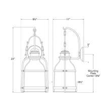Load image into Gallery viewer, Cheyenne Outdoor Wall Light - line drawing.
