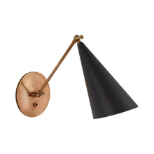 Load image into Gallery viewer, Clemente Swing Arm Wall Light in Detail.
