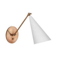 Load image into Gallery viewer, Clemente Swing Arm Wall Light in Detail.
