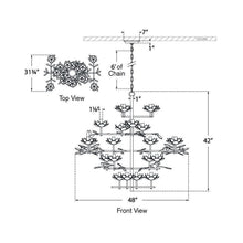 Load image into Gallery viewer, Clementine Chandelier - line drawing.
