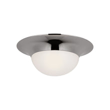 Load image into Gallery viewer, Cluny LED Flush Mount Ceiling Light in Polished Nickel (18-Inch).
