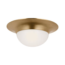 Load image into Gallery viewer, Cluny LED Flush Mount Ceiling Light in Hand-Rubbed Antique Brass (24-Inch).
