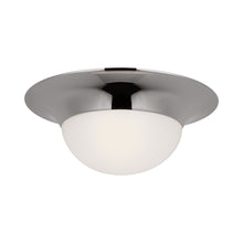 Load image into Gallery viewer, Cluny LED Flush Mount Ceiling Light in Polished Nickel (24-Inch).

