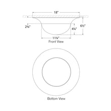 Load image into Gallery viewer, Cluny LED Flush Mount Ceiling Light - line drawing.
