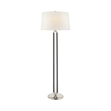 Load image into Gallery viewer, Cody Floor Lamp in Polished Nickel (Chocolate Leather).
