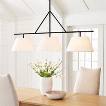 Load image into Gallery viewer, Collette LED Linear Pendant Light in living room.
