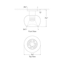 Load image into Gallery viewer, Comtesse LED Flush Mount Ceiling Light - line drawing.
