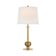 Load image into Gallery viewer, Comtesse Table Lamp in Hand-Rubbed Antique Brass.
