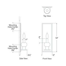 Load image into Gallery viewer, Comtesse Wall Light - line drawing.
