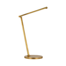 Load image into Gallery viewer, Cona LED Table Lamp in Antique-Burnished Brass.
